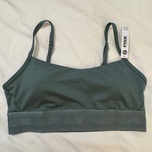 PINK Victoria's Secret Dark Green Sports Bra
